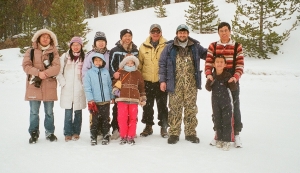 ice fishing group